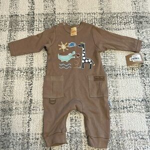 Safari Onesie Size 3-6 Months